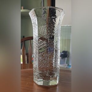 10” Beautiful Glass Vase - Stylized Design - Delicate and Stunning